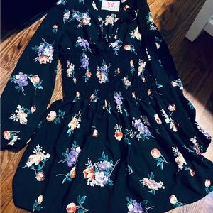 Ces Femme Black Floral Women’s Dress